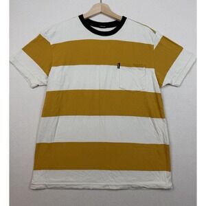 OSKLEN Men's Striped Preppy Pocket T-Shirt Small Crew Neck Short Sleeve Cotton